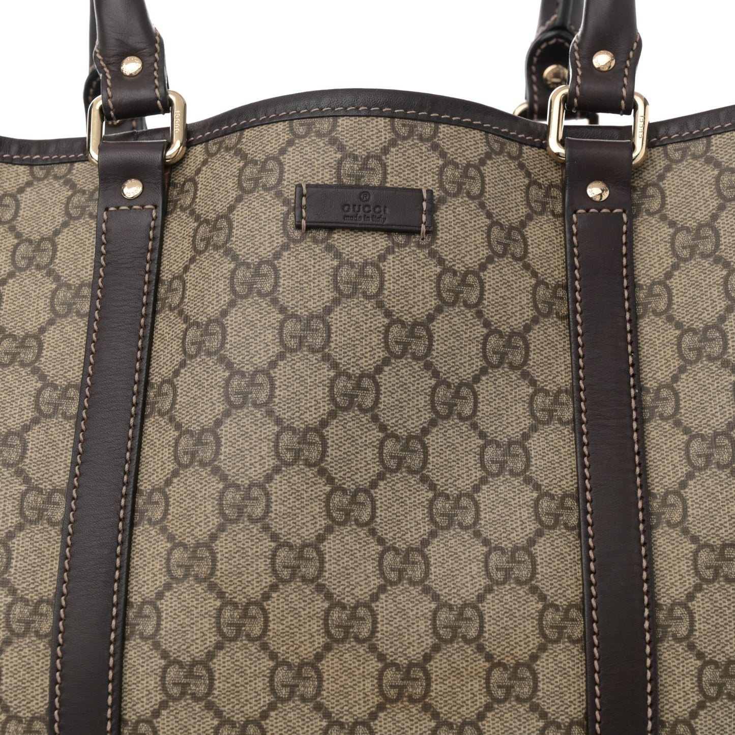 GG Plus Monogram Joy Vertical Tote Dark Brown