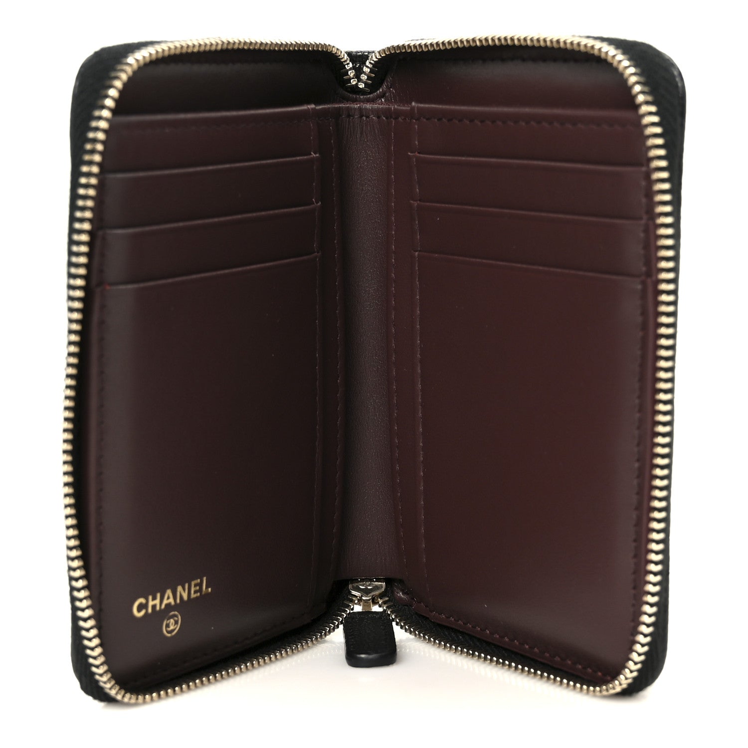 Chanel Caviar Quilted Small Zip Around Wallet Black 6 of 11