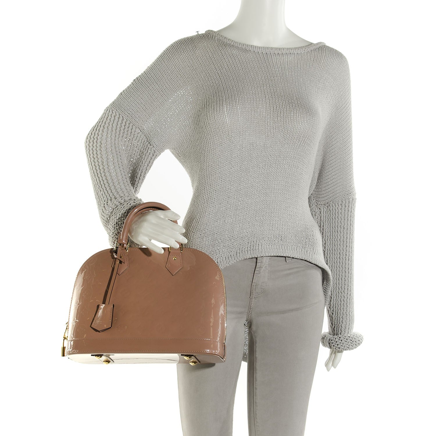 Louis Vuitton Vernis Alma PM Rose Velours 2 of 7