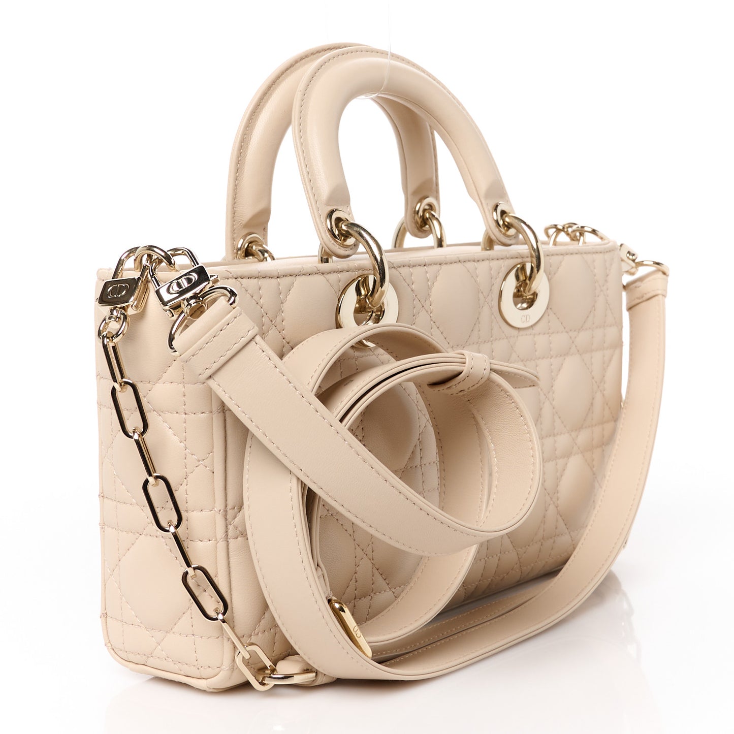 Lambskin Cannage Medium Lady D-Joy Beige Aesthetic