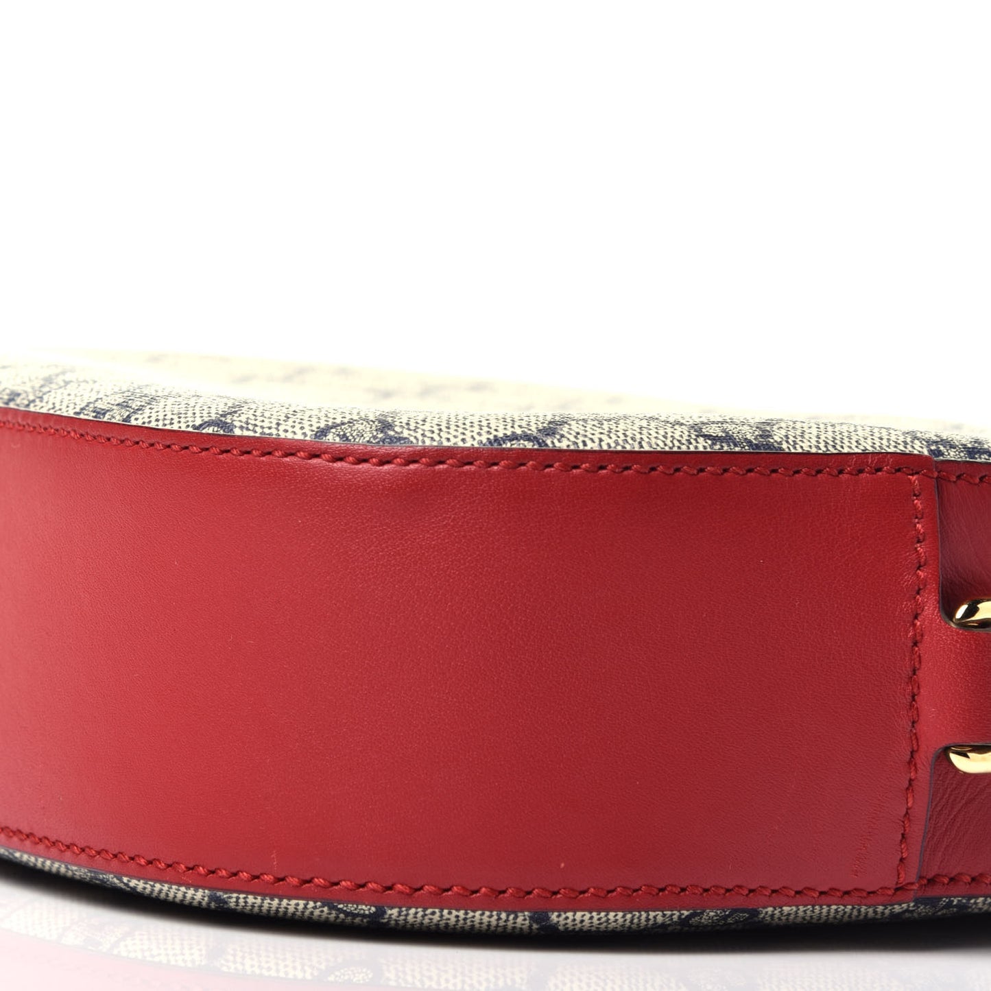 GG Supreme Monogram Mini Chain Shoulder Bag Beige Blue Hibiscus Red