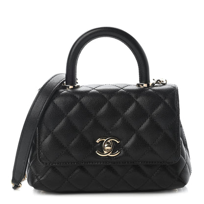 Chanel Caviar Quilted Extra Mini Coco Handle Flap Black 1 of 9