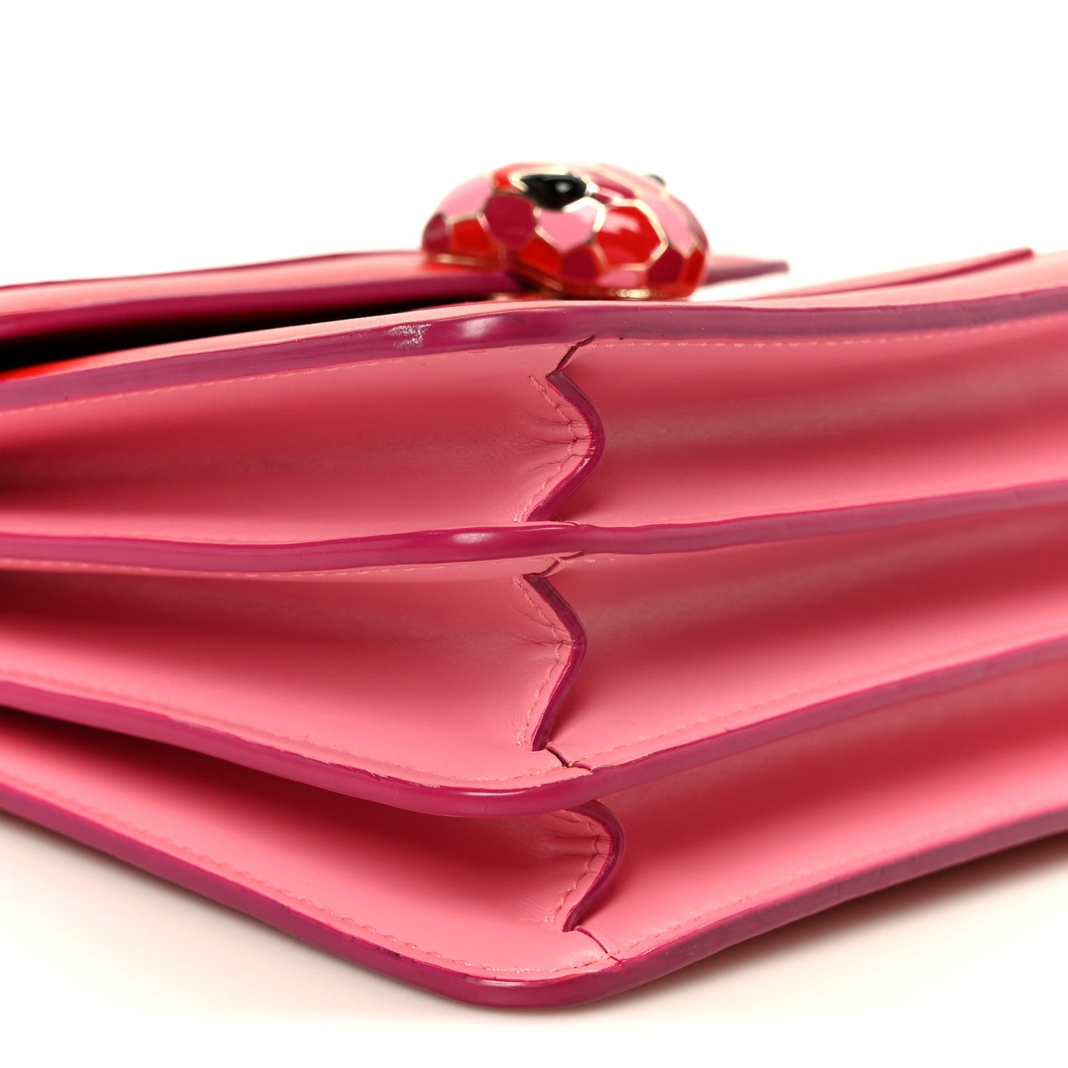 Bulgari Calfskin Serpenti Forever Top Handle Red 9 of 10