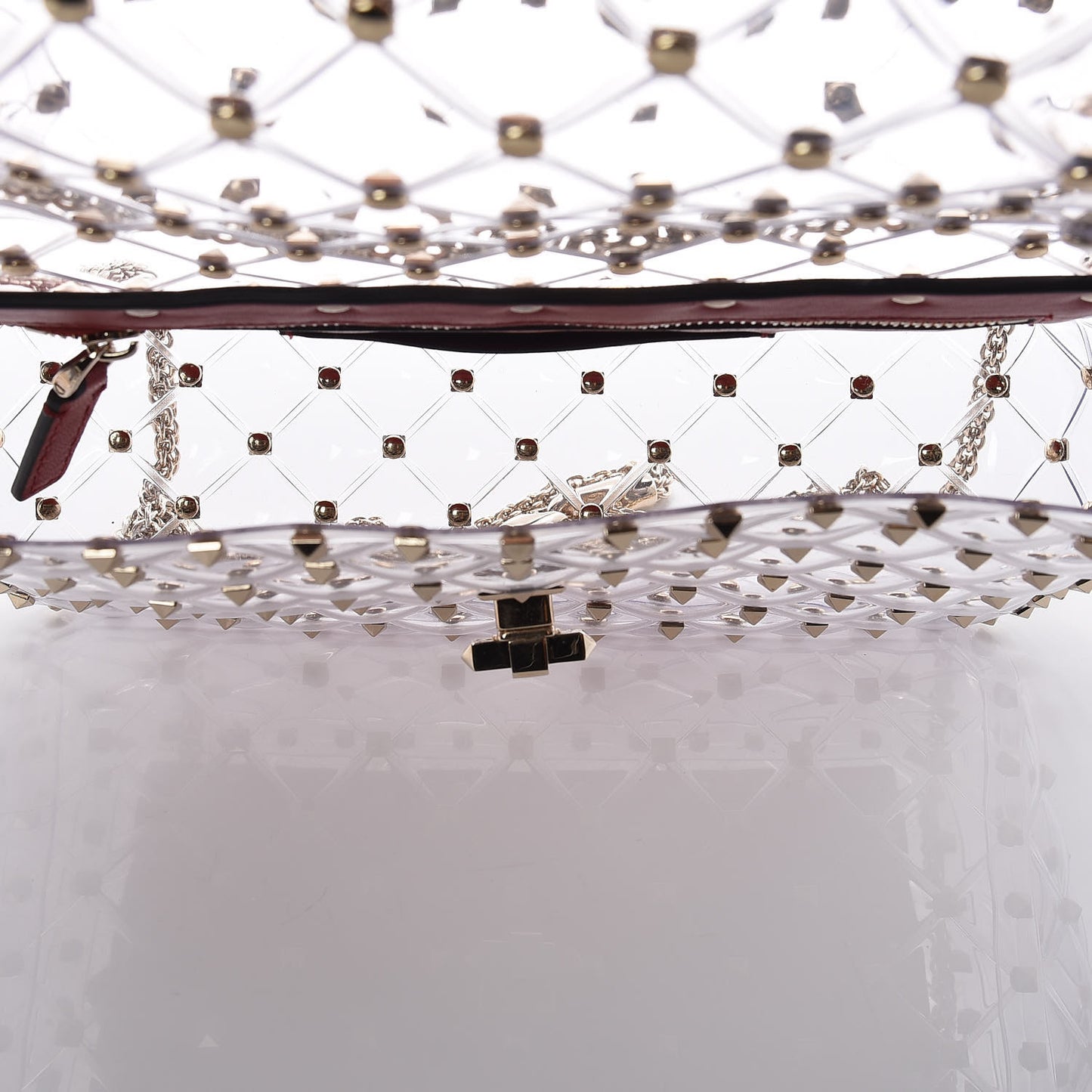 PVC Medium Rockstud Spike Shoulder Bag