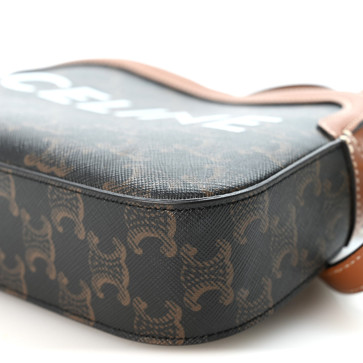 Triomphe Canvas Small Camera Bag Tan