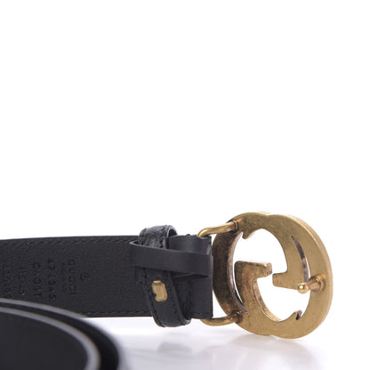 Gucci Calfskin Mens Interlocking G Belt 115 46 Black 3 of 7