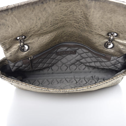 Chanel Distressed Metallic Lambskin Quilted Le Marais Ligne Flap Gold 5 of 11