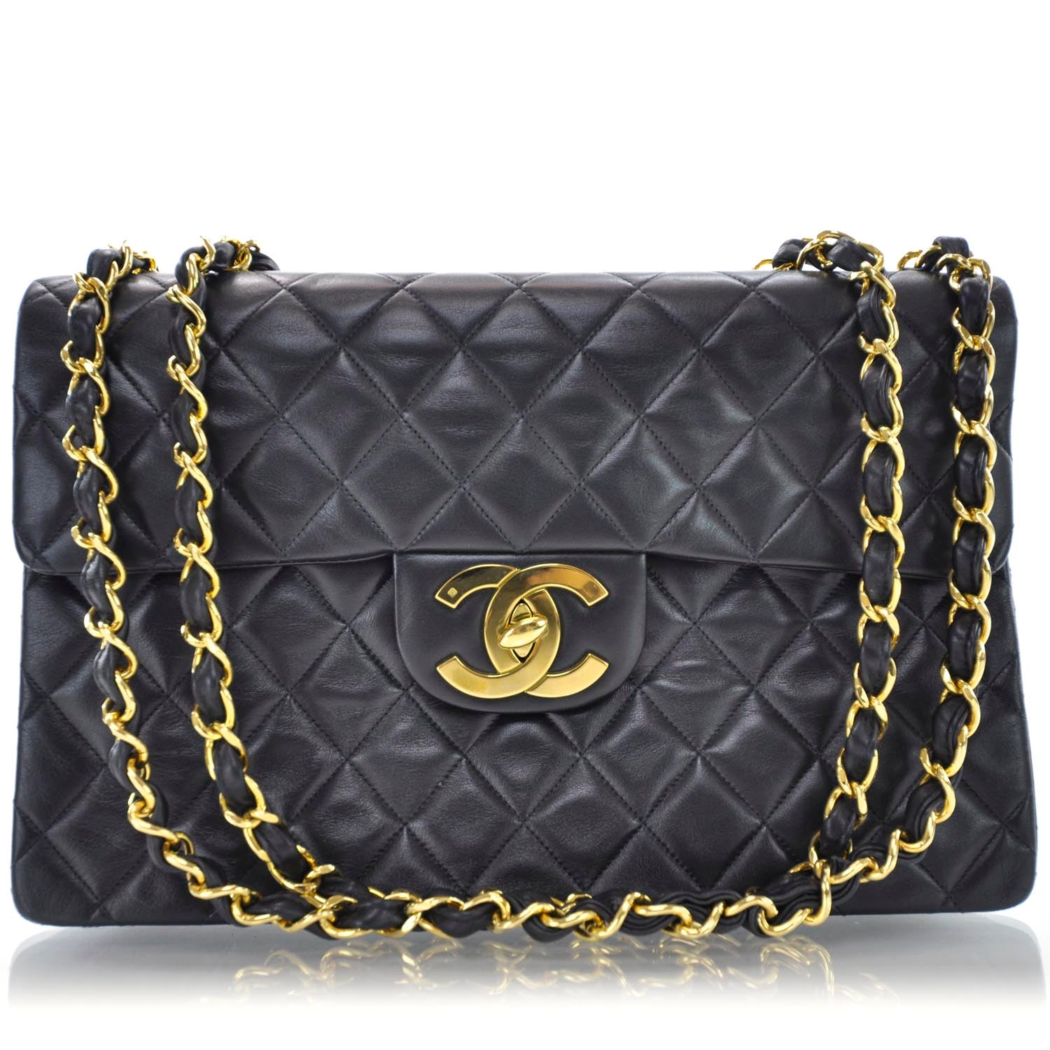 Chanel Lambskin XL Jumbo Flap Black 1 of 12