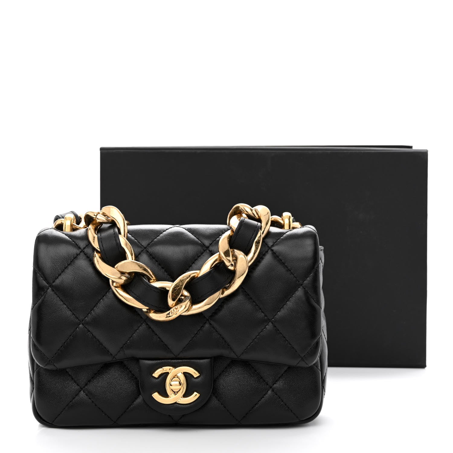 Chanel Lambskin Quilted Small Funky Town Flap Black 11 of 11