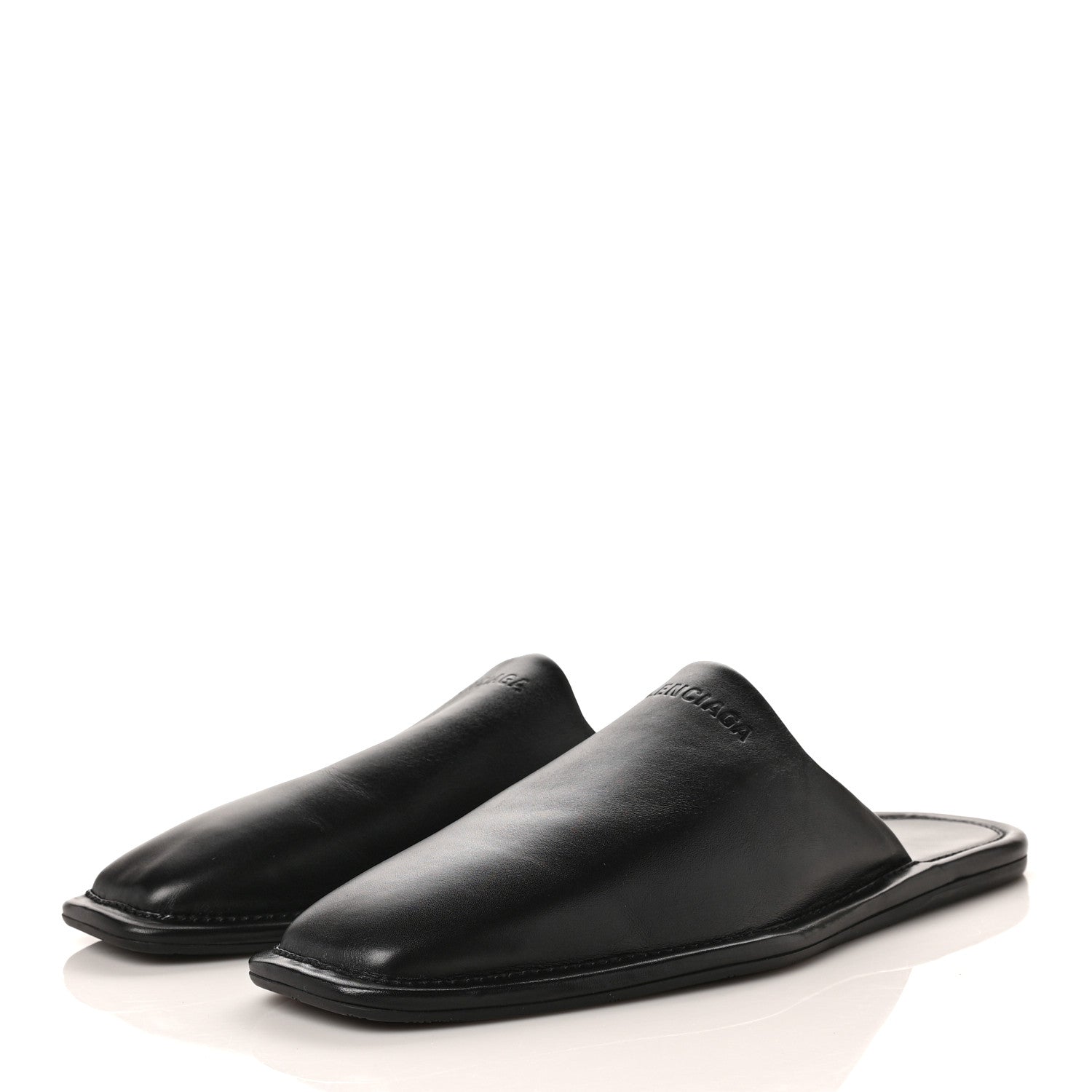 Balenciaga Smooth Calfskin Mens Cozy Slip-On Loafers 46 Black 3 of 6