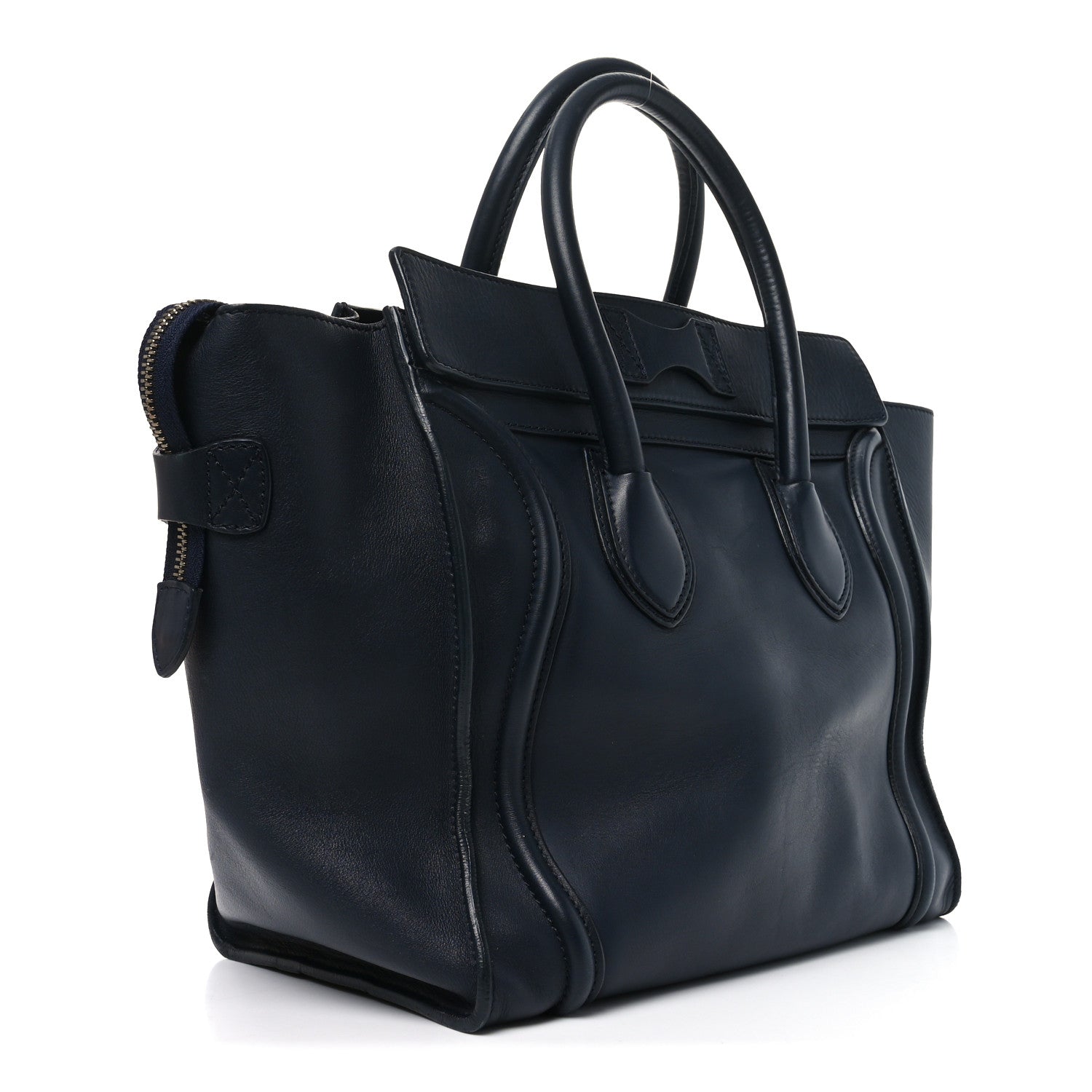 Celine Smooth Calfskin Mini Luggage Navy Blue 3 of 9