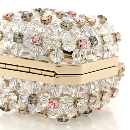 Chanel Metal Bead Crystal Minaudiere CC Mini Evening Bag Gold Multicolor 10 of 11