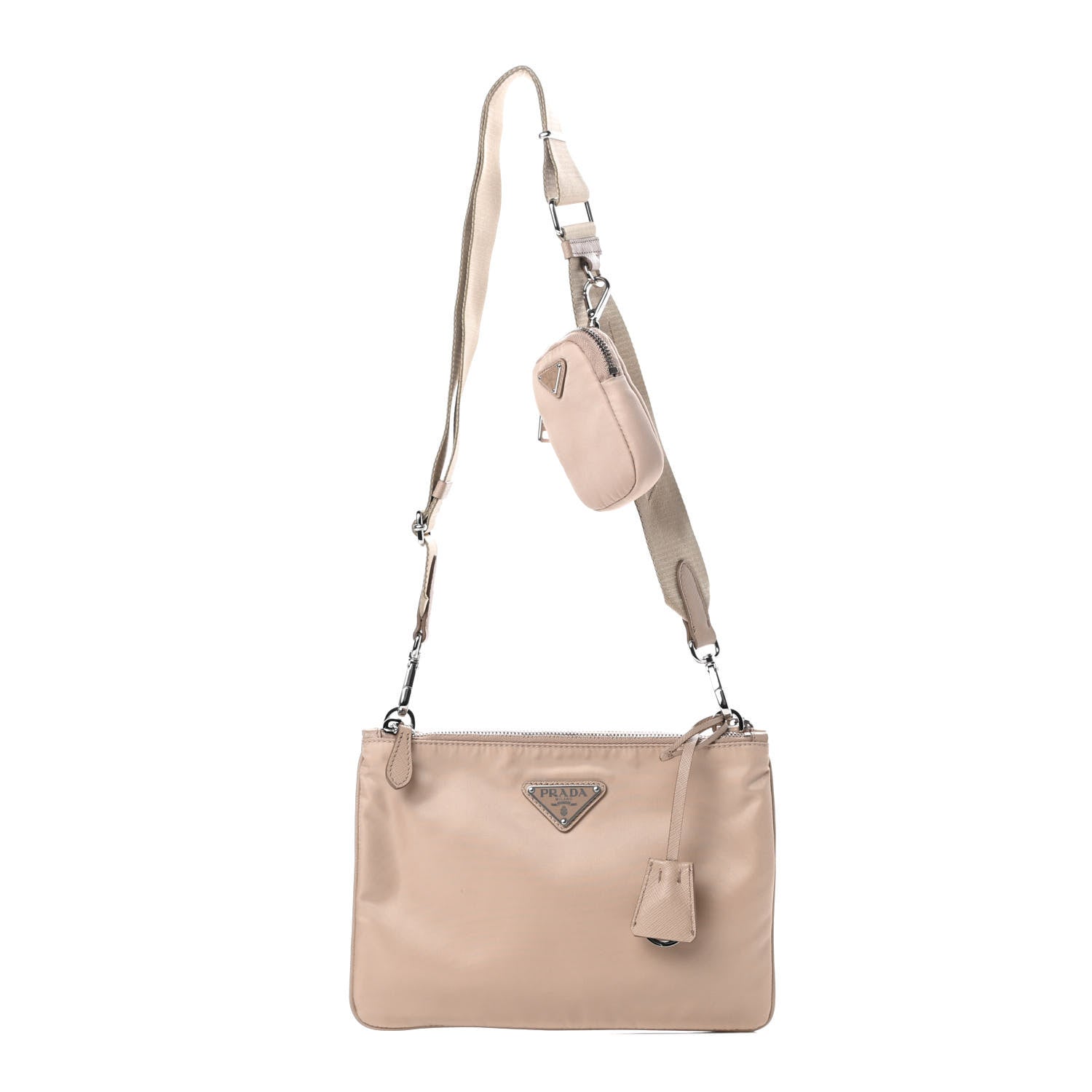 Prada Re-Nylon Saffiano Re-Edition 2000 Double Zip Crossbody Bag Cammeo 1 of 11