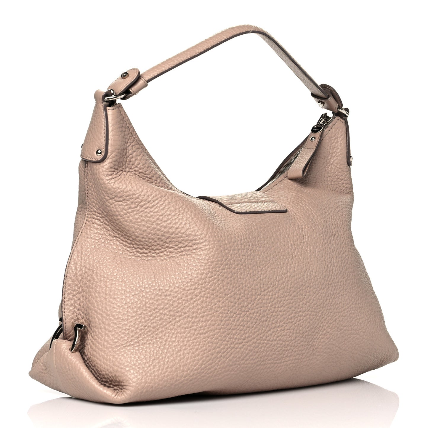 Calfskin Fanisa Gancini Hobo Beige