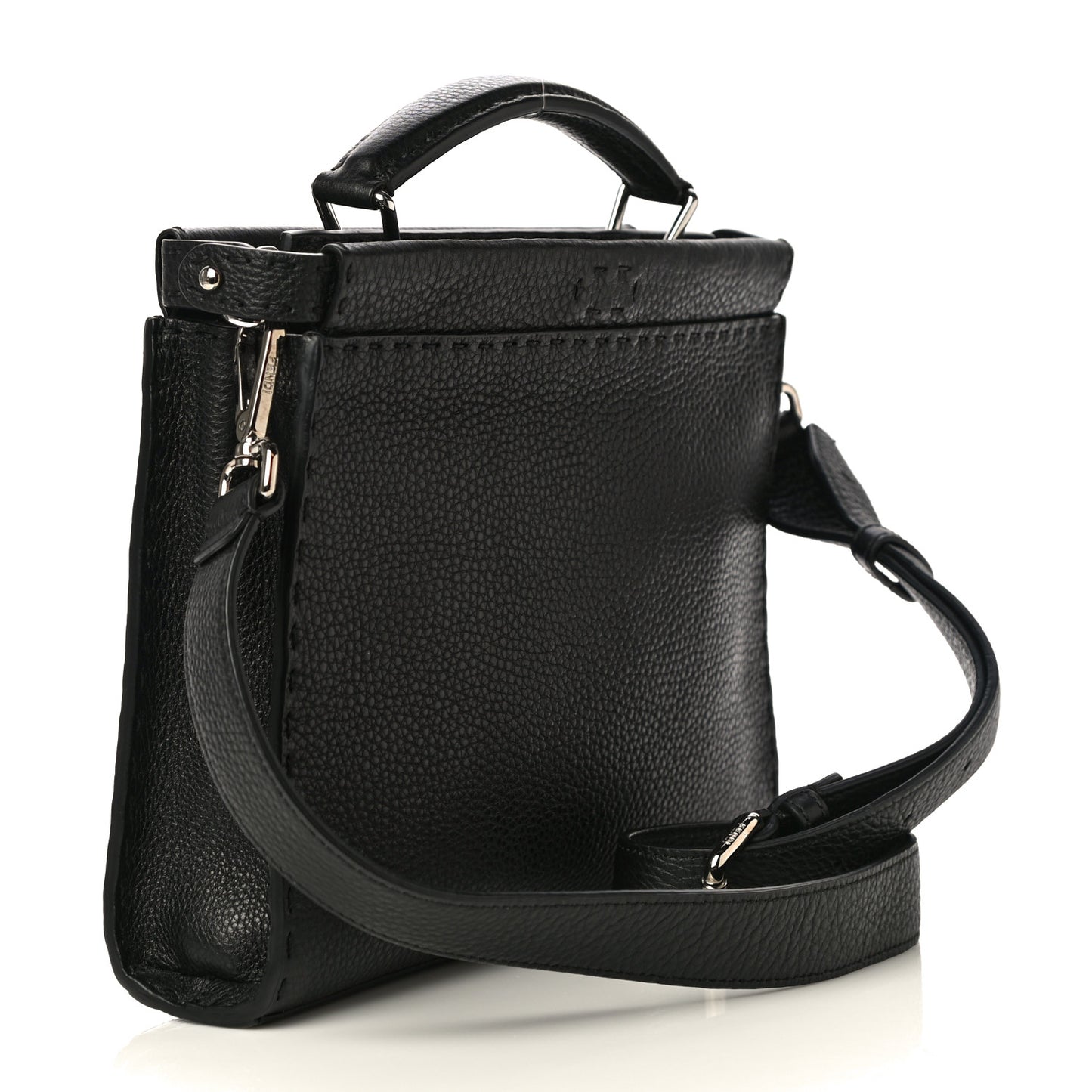 Cuoio Romano Selleria Monster Eyes Mini Peekaboo Iconic Fit Satchel Black