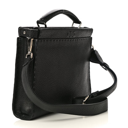Fendi Cuoio Romano Selleria Monster Eyes Mini Peekaboo Iconic Fit Satchel Black 3 of 10