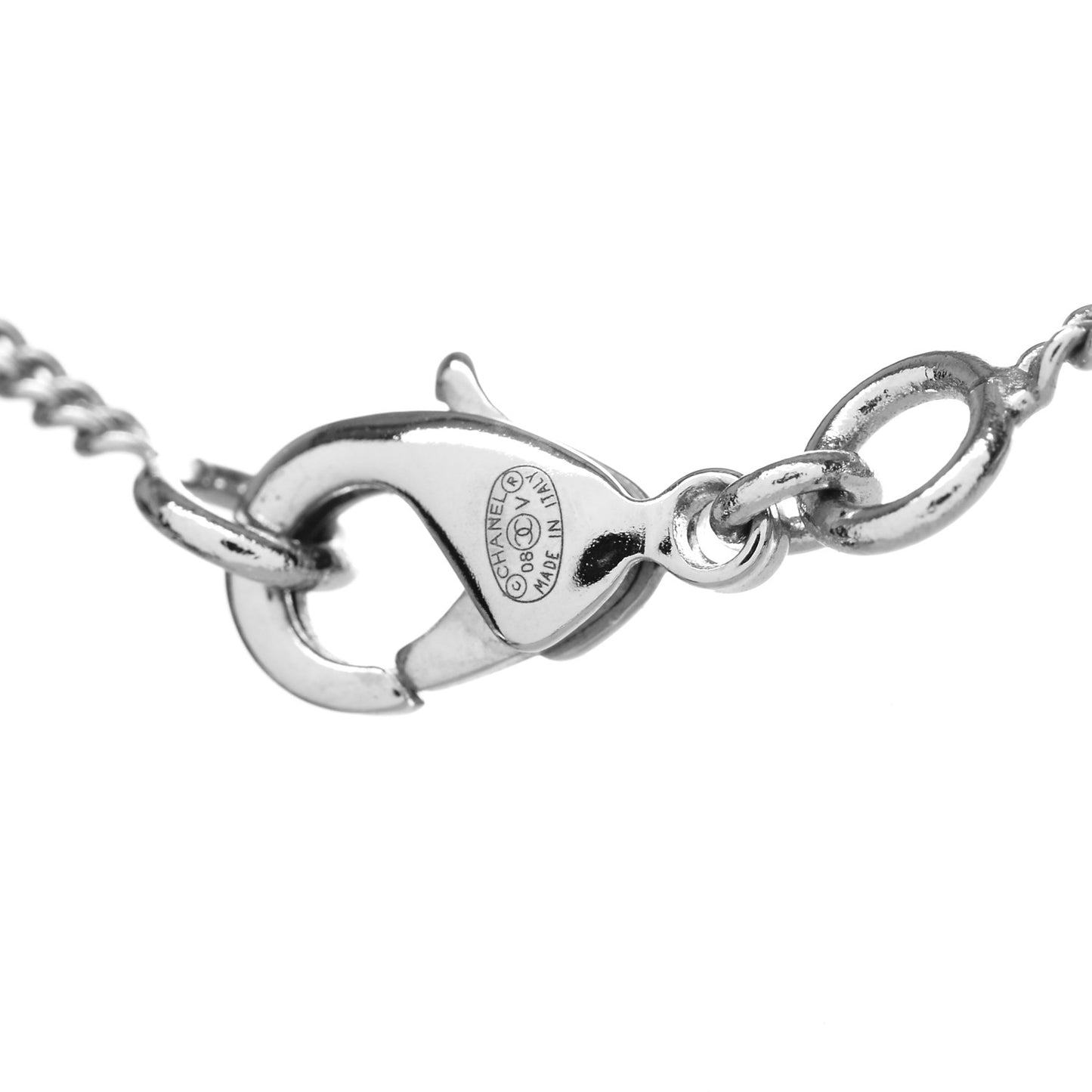 Crystal Timeless CC Necklace Silver