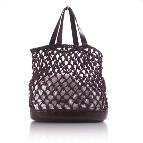 Leather Net Beach Tote