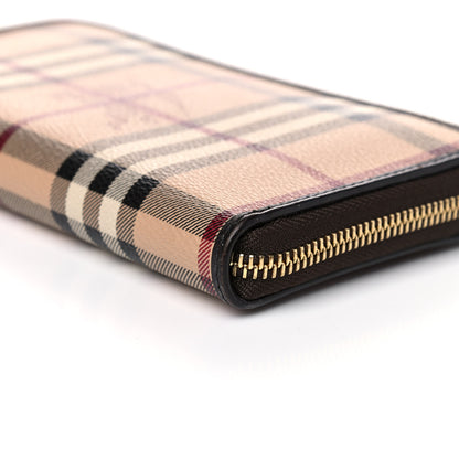 Burberry Haymarket Check Large Ziggy Zip Around Wallet Chocolate 10 of 18