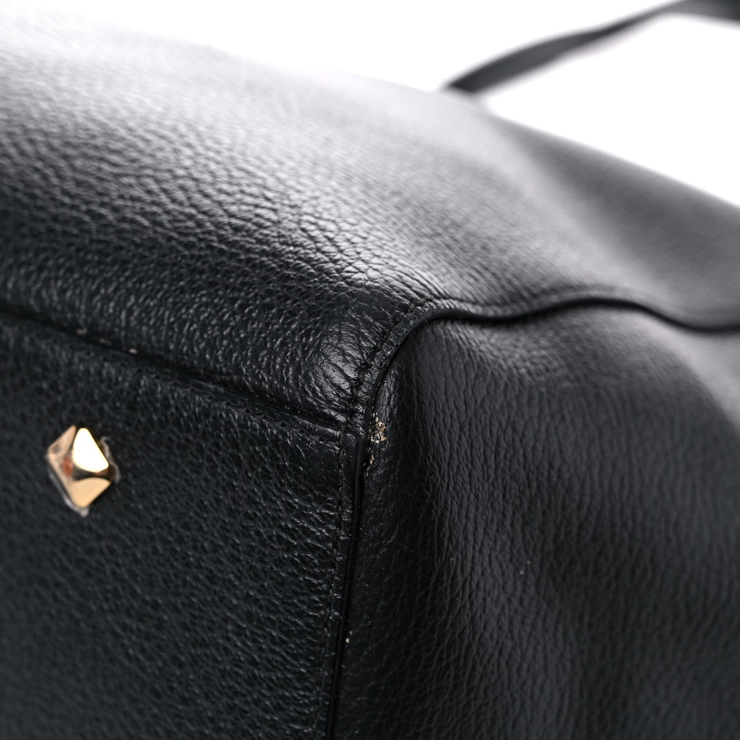Grained Calfskin Medium Reversible Wandel Tote Black