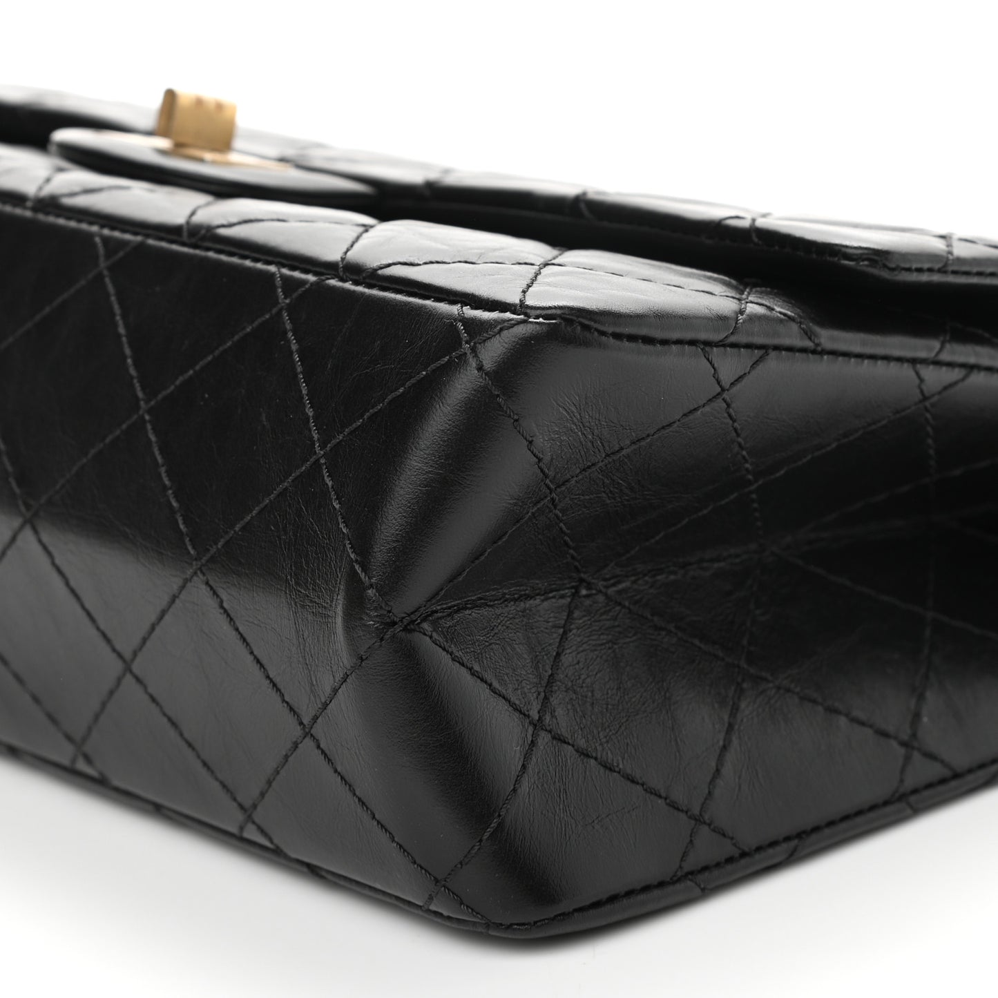 Aged Calfskin Quilted 2.55 Reissue 226 Flap Black