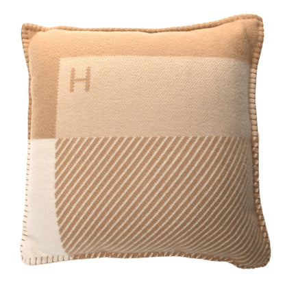Hermes Wool Cashmere H Riviera Pillow Sable 1 of 3