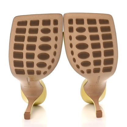 Bottega Veneta Lambskin Stretch Mule Sandals 39 Pear 5 of 7