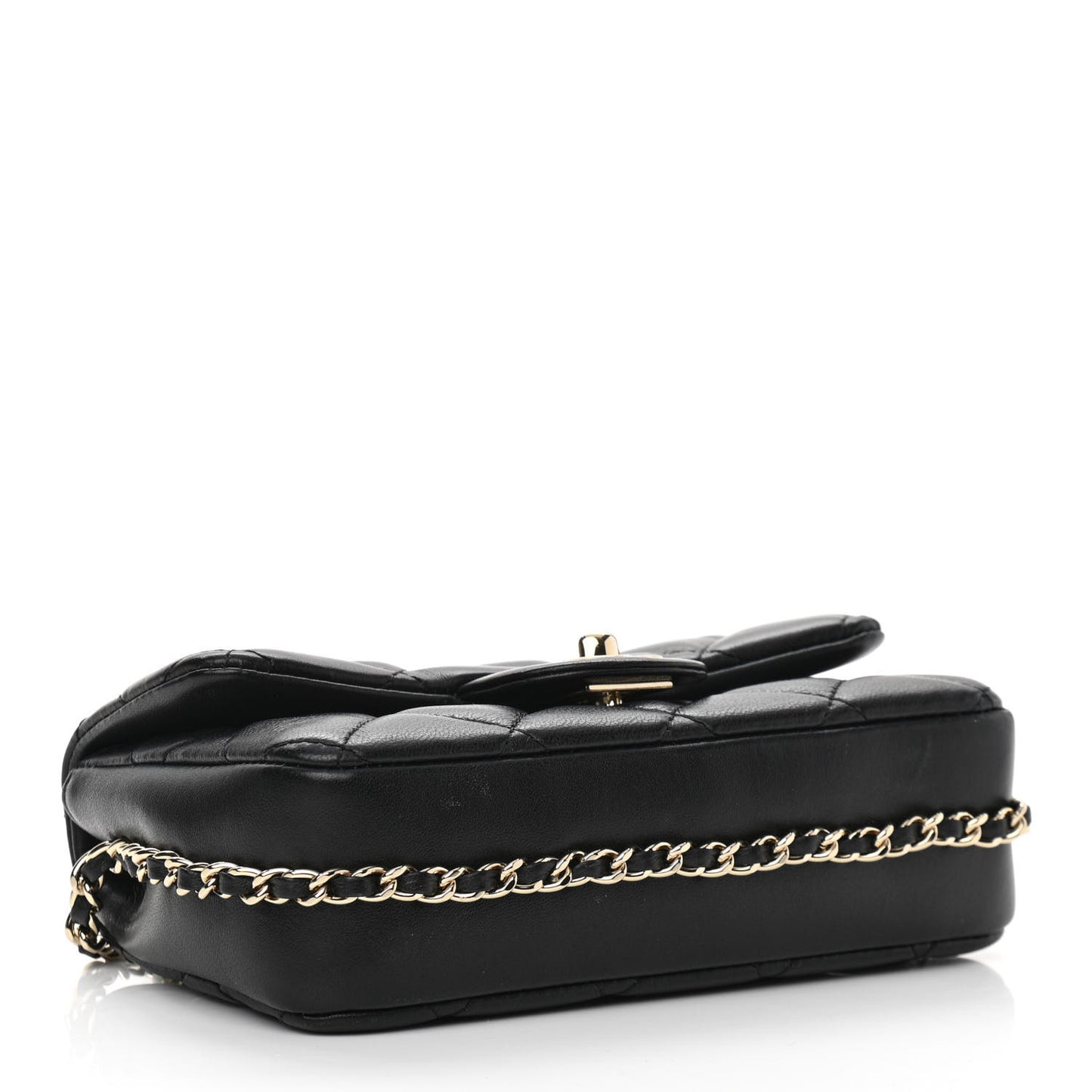 Lambskin Quilted Mini My Precious Flap Black