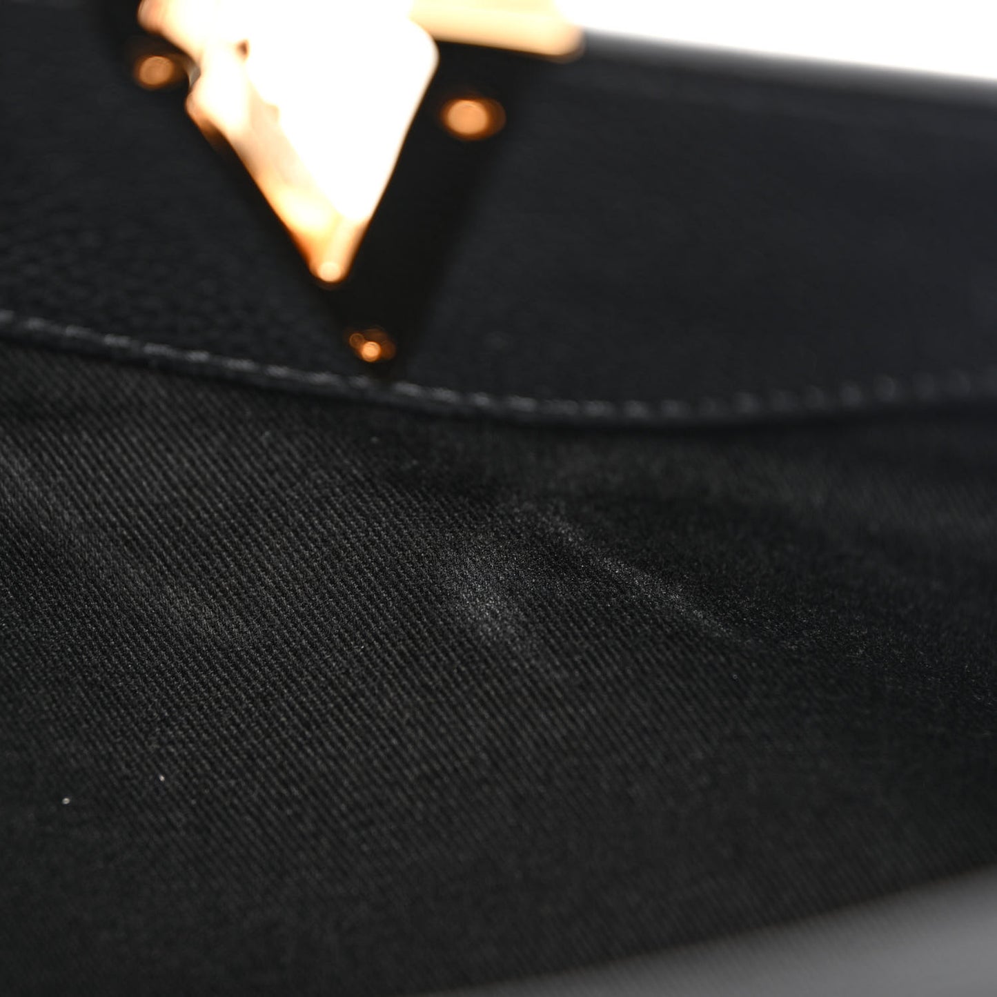 Grained Calfskin Large Virtus Top Handle Shoulder Bag Black