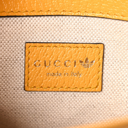 Gucci X ADIDAS Textured Dollar Calfskin Web Trefoil Mini Horsebit 1955 Shoulder Bag Crop Black 6 of 10