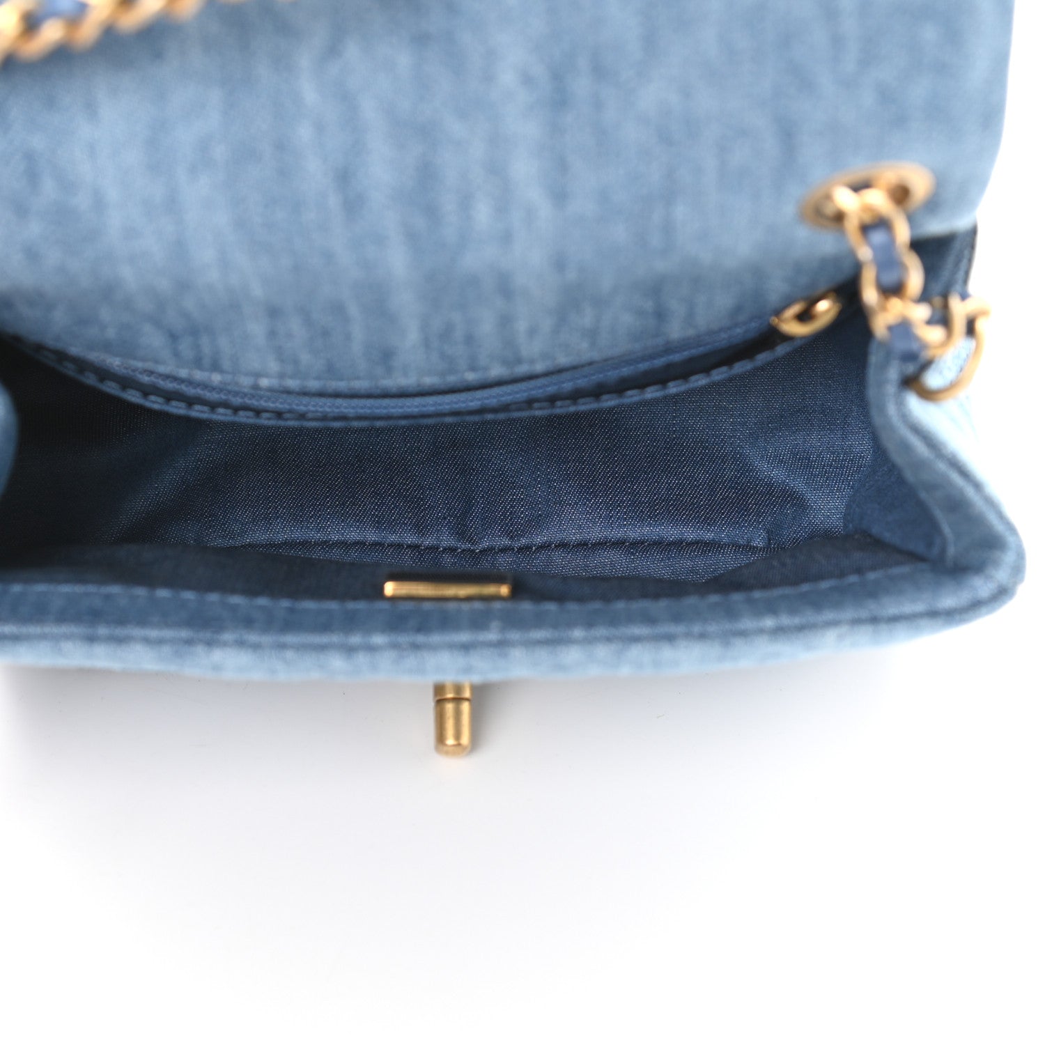 Chanel Denim Quilted Mini Pearl Crush Flap Blue 5 of 9