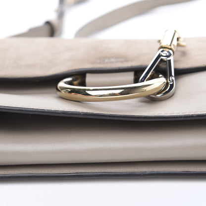 Chloe Suede Calfskin Small Faye Shoulder Bag Motty Grey 8 of 11