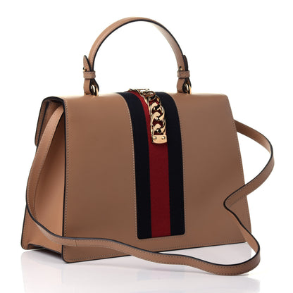 Gucci Vitello Fontanella Medium Sylvie Top Handle Bag Camel 2 of 4