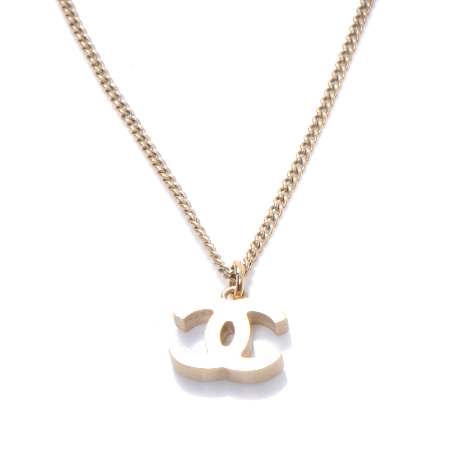 Chanel Classic CC Necklace Brushed Gold 1 of 5