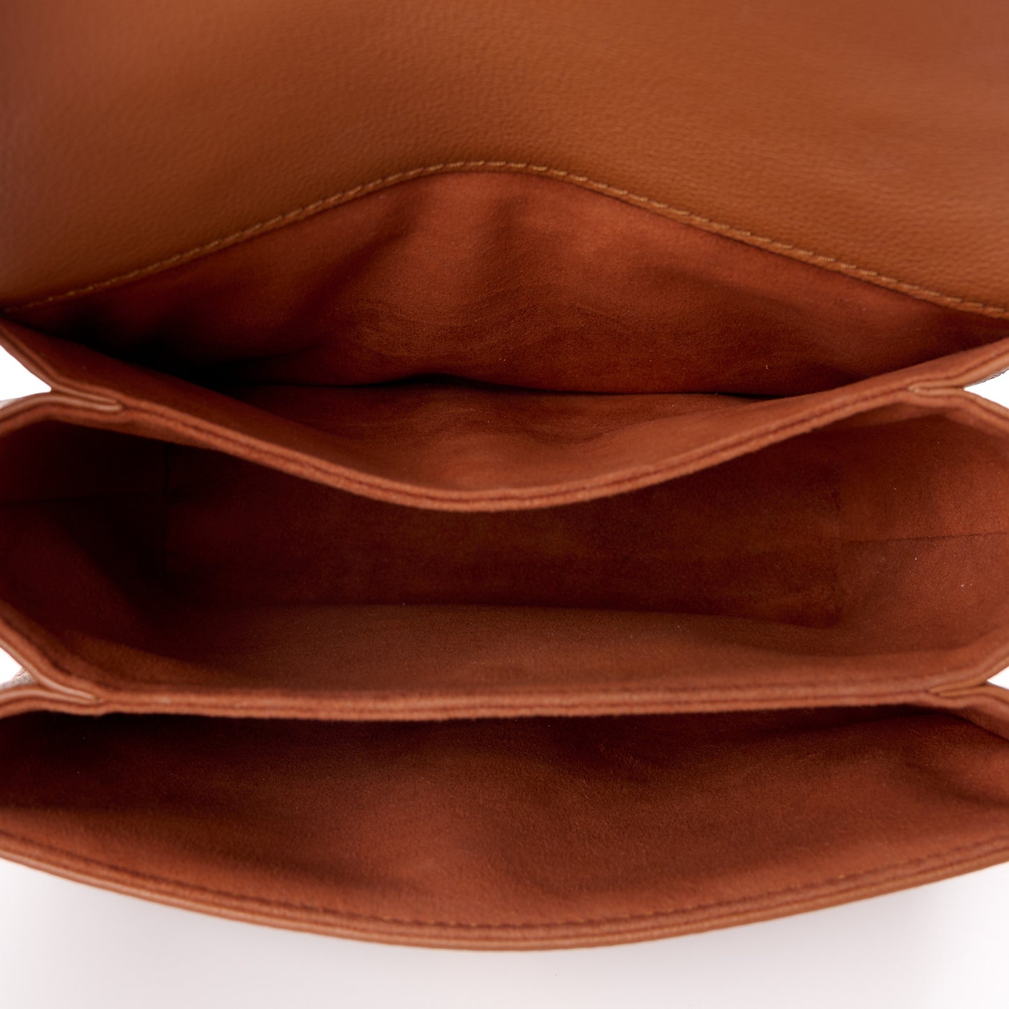 Grained Calfskin Lockme Oxford Cognac