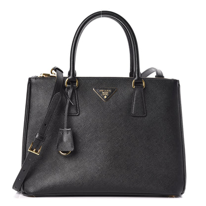 Prada Saffiano Medium Galleria Double Zip Tote Black 1 of 11