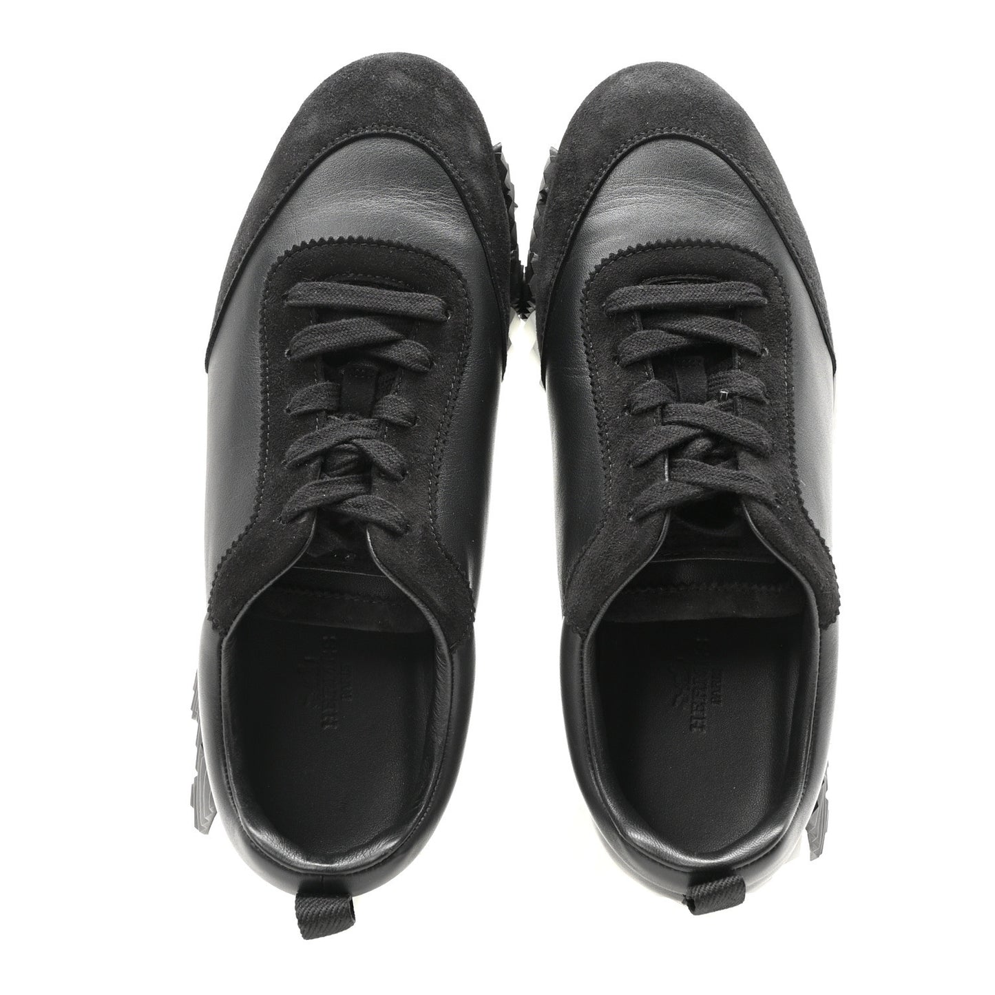 Goatskin Suede Goatskin Bouncing Sneakers 39.5 Black