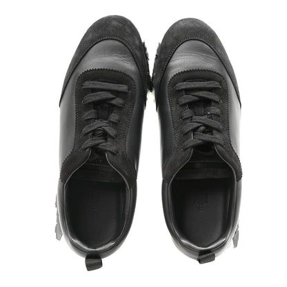 Hermes Goatskin Suede Goatskin Bouncing Sneakers 39.5 Black 2 of 8