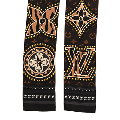 Louis Vuitton Silk Monogram LV World Bandeau Marron 2 of 4