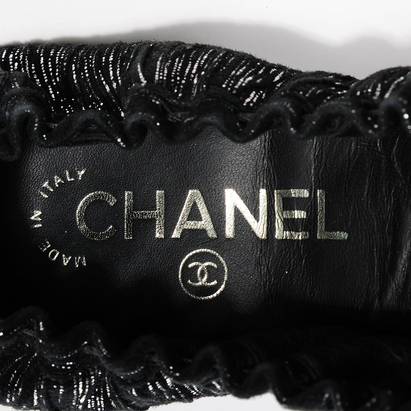 Elastic Ballerina Flats 40 Black
