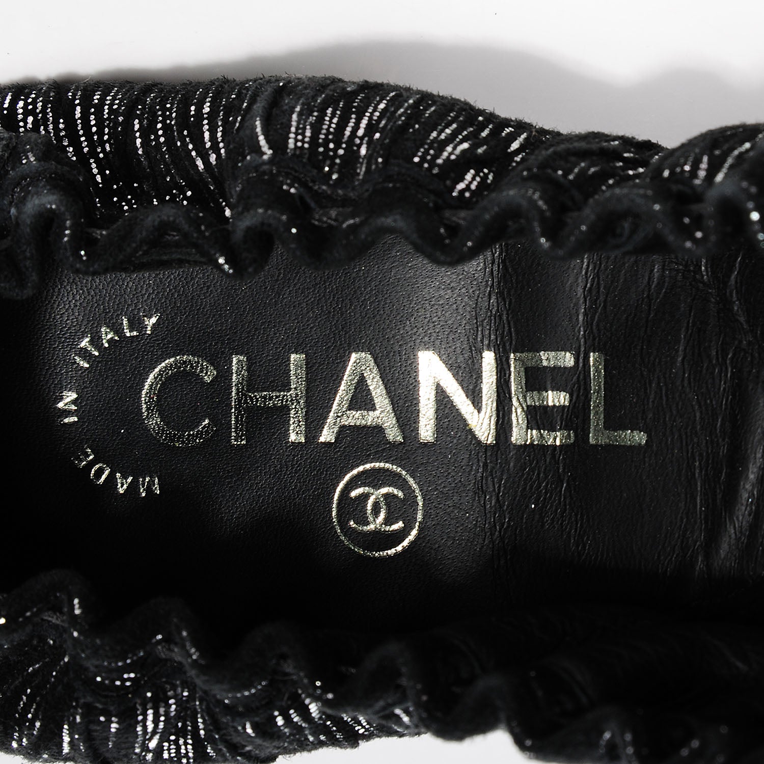 Chanel Elastic Ballerina Flats 40 Black 7 of 7