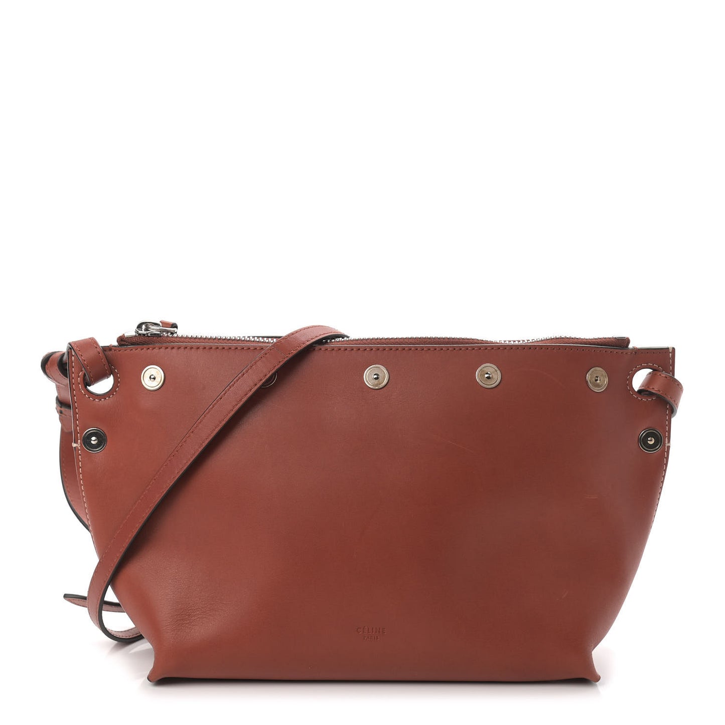 Natural Calfskin Studded Small Sailor Bag Brown