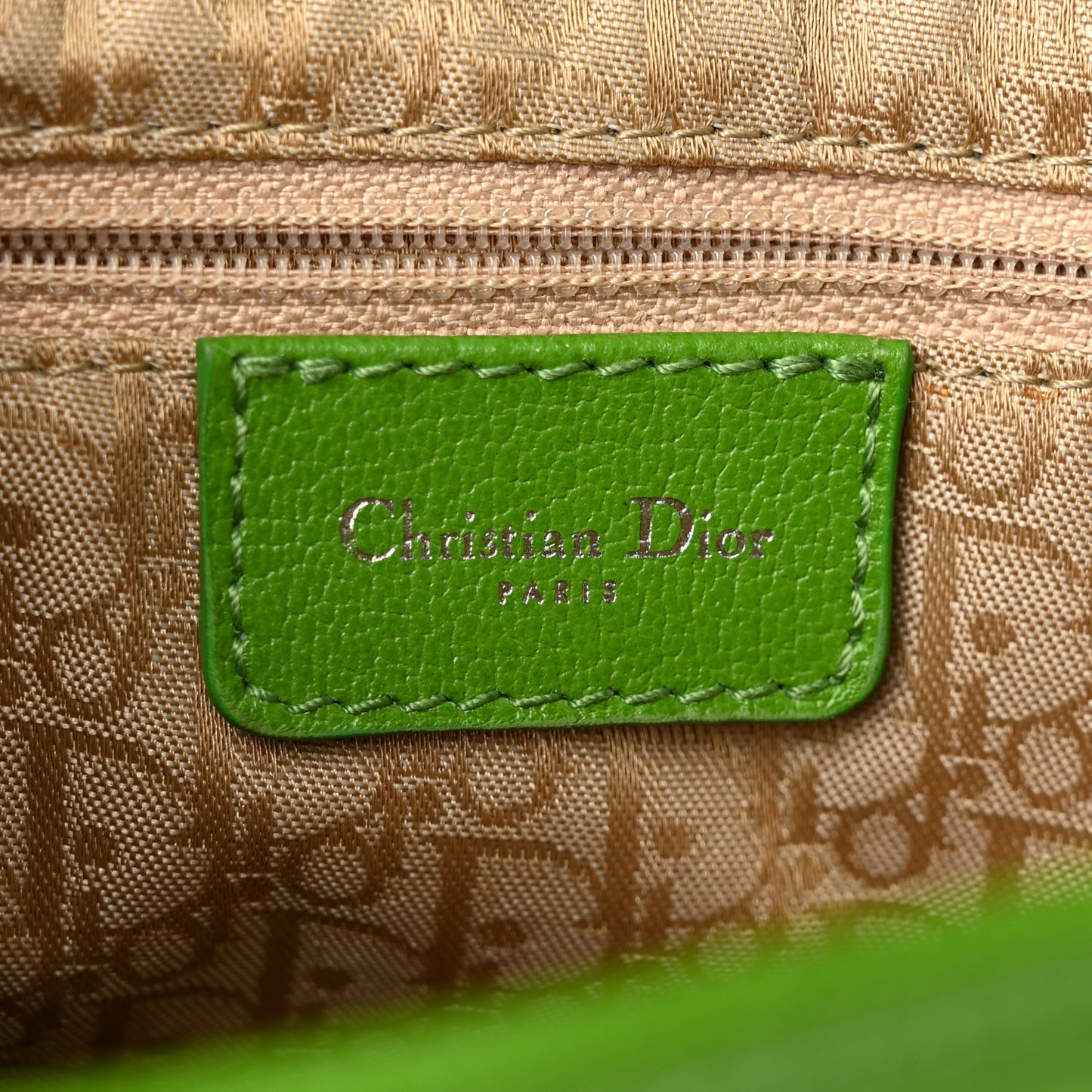 Shiny Goatskin Saddle Bag Green