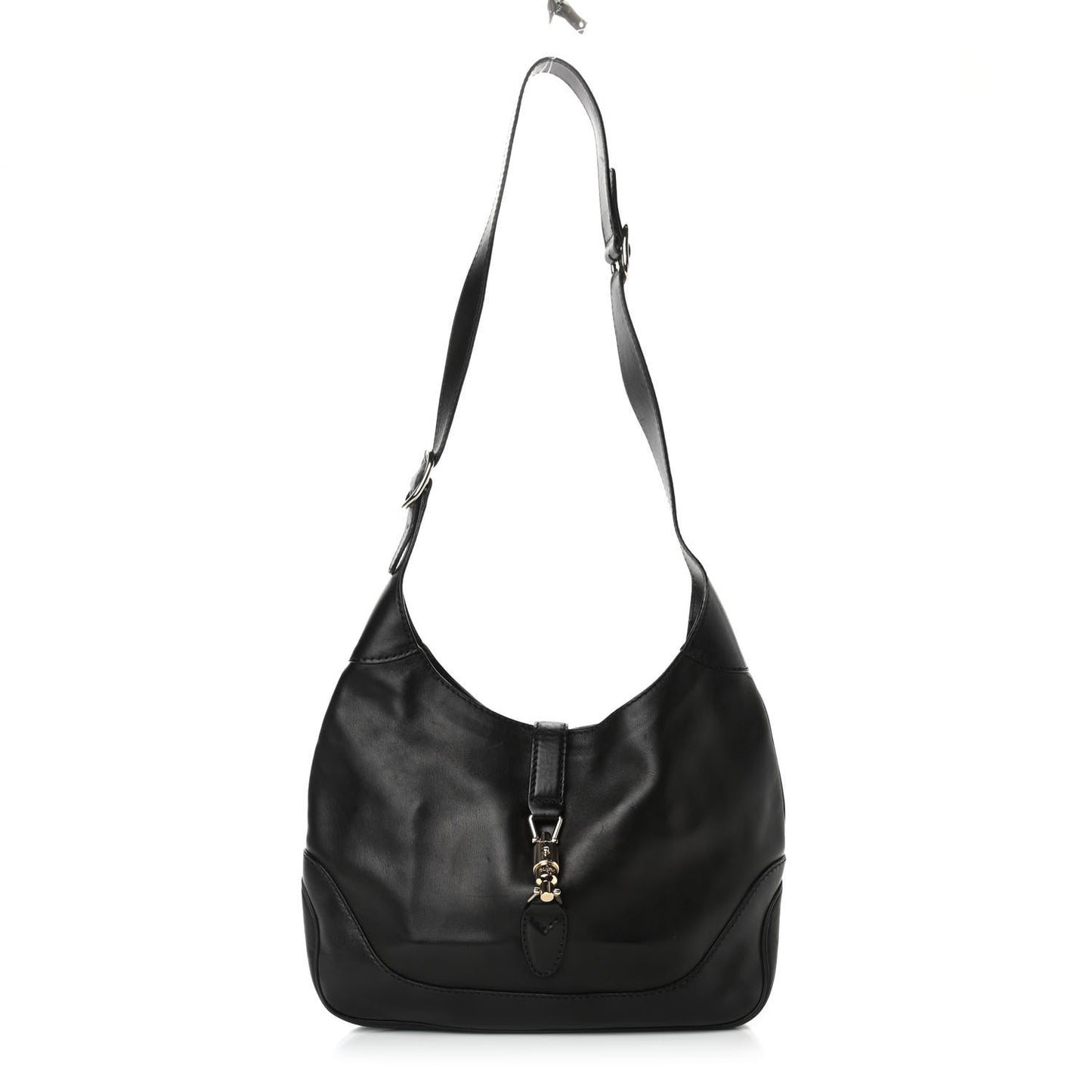 Calfskin Medium New Jackie Shoulder Bag Black