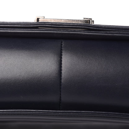 Chanel Calfskin Quilted New Medium Boy Flap Dark Navy Blue 10 of 17