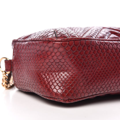 Stella McCartney Snakeskin Effect Small Star Patch Shoulder Bag Burgundy 5 of 10