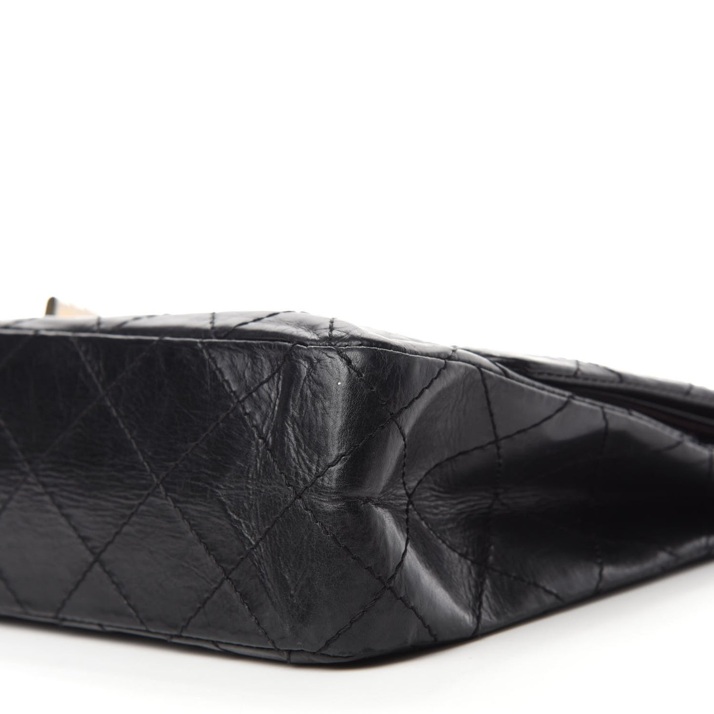 Aged Calfskin Quilted 50th Anniversary 2.55 Reissue 227 Flap Black