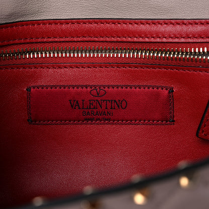 Valentino Garavani Lambskin Rockstud Spike Wallet on Chain Poudre 6 of 11