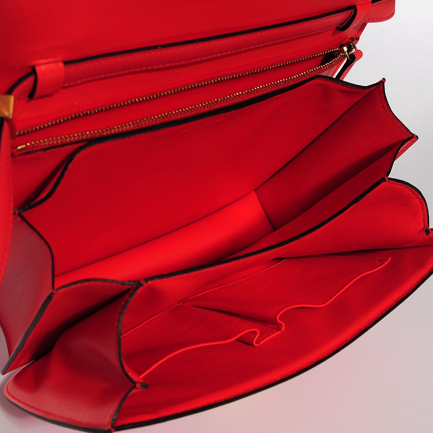 Box Calfskin Medium Classic Box Flap Bag Poppy