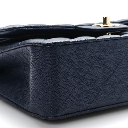 Chanel Caviar Quilted Small Double Flap Navy 8 of 9
